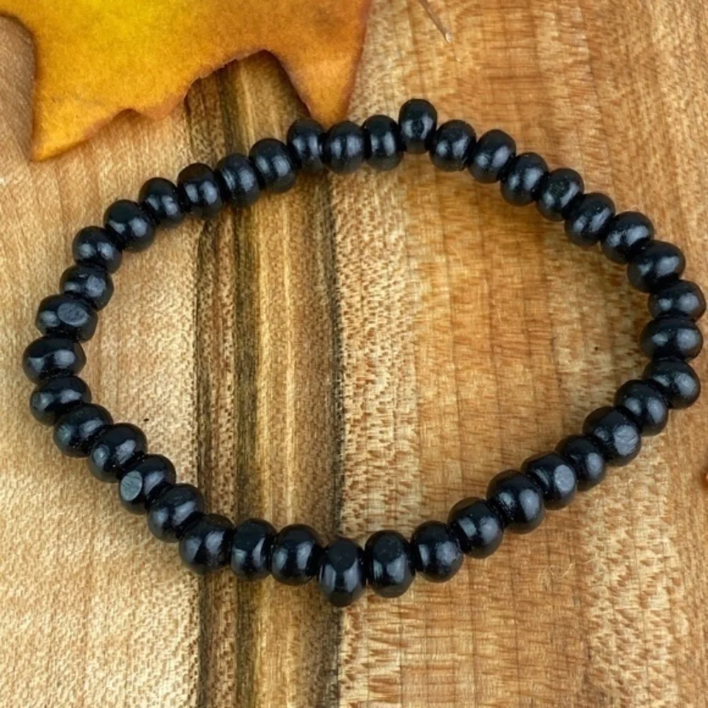 Mens Bracelets Bundle 4 Piece Adjustable Size Leather and Bead Bracelets
